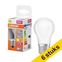Aanbieding: 6x Osram LED lamp E27 | Kogel P45 | Mat | 2700K | Dimbaar | 1.8W (25W)