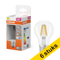 Aanbieding: 6x Osram LED lamp E27 | Peer A60 | Filament | Helder | 4000K | 3.4W (40W)