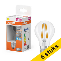 Aanbieding: 6x Osram LED lamp E27 | Peer A60 | Filament | Helder | 6500K | 5.9W (60W)