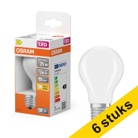 Aanbieding: 6x Osram LED lamp E27 | Peer A60 | Mat | 2700K | 1.8W (25W)