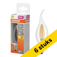 Aanbieding: 6x Osram ledlamp E14 | Sierkaars C35T | Filament | Helder | 2700K | 3.4W (40W)