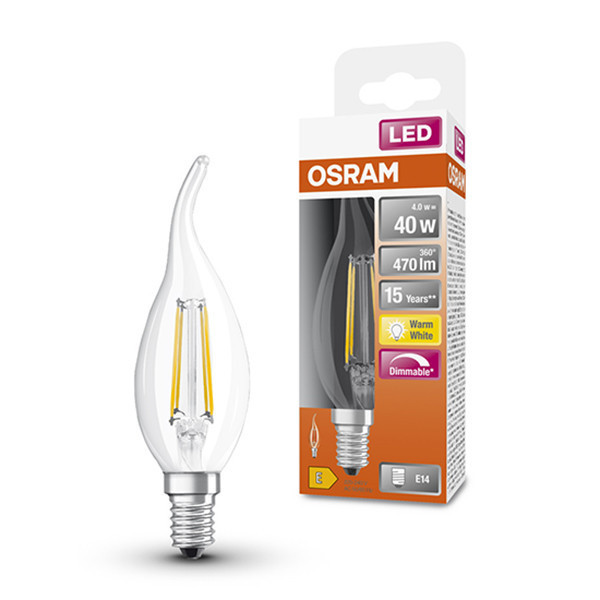 Osram E14 filament led-lamp sierkaars helder dimbaar 4W (40W) LOS00128 - 1