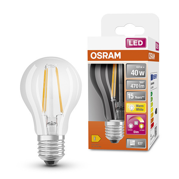 Osram E27 filament ledlamp peer helder dimbaar 4W (40W) LOS00360 - 1