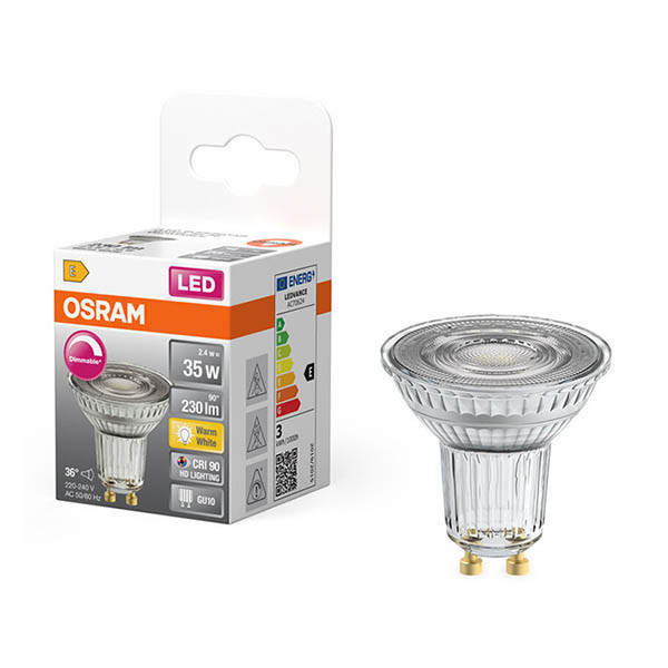 Osram GU10 LED spot | 2700K | Dimbaar | 2.4W (35W) LOS01917 - 1