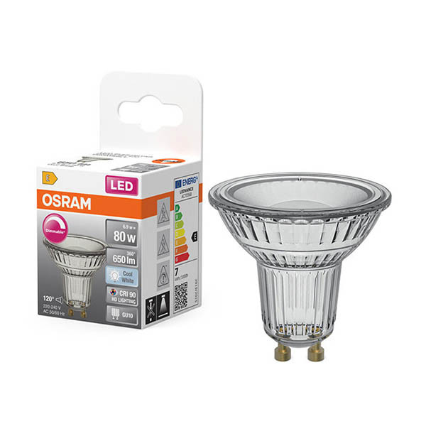 Osram GU10 LED spot | PAR16 | 4000K | Dimbaar | 6.9W (51W) LOS02186 - 1