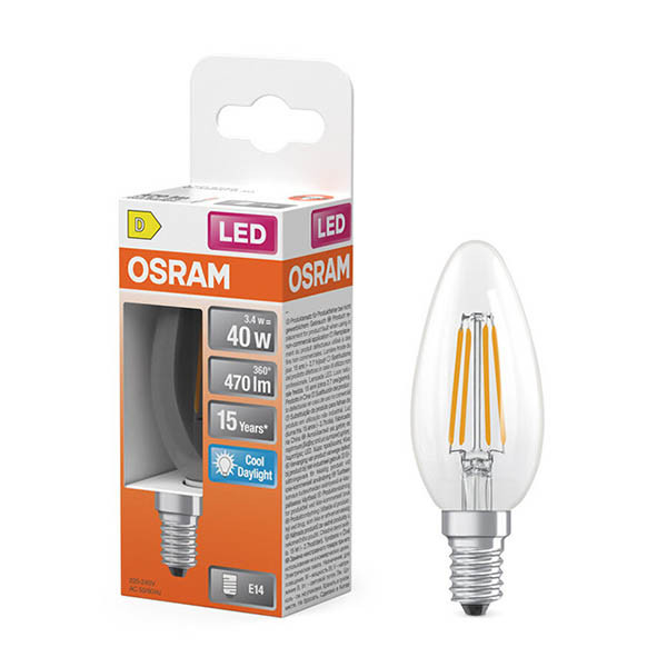 Osram LED lamp E14 | Kaars B35 | Filament | Helder | 6500K | 3.4W (40W) LOS02146 - 1
