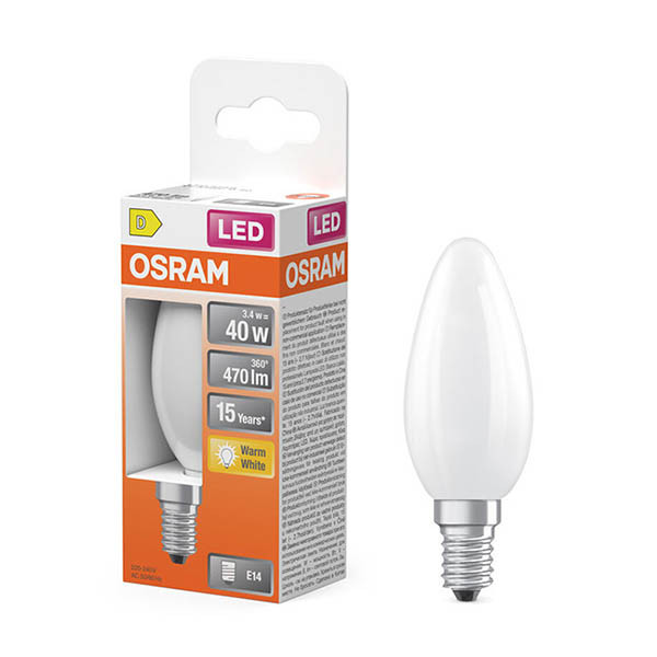 Osram LED lamp E14 | Kaars B35 | Mat | 2700K | 3.4W (40W) LOS01865 - 1