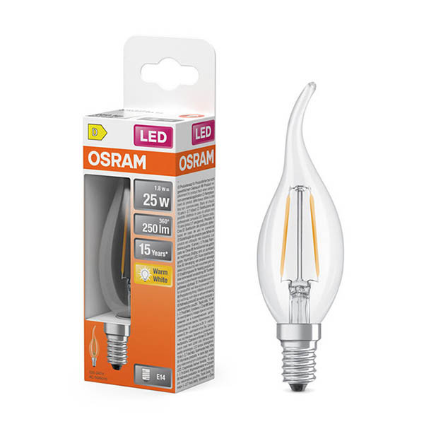 Osram LED lamp E14 | Sierkaars BA35 | Filament | Helder | 2700K | 1.8W (25W) LOS02138 - 1
