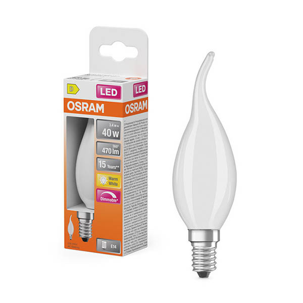 Osram LED lamp E14 | Sierkaars BA40 | Mat | Dimbaar | 2700K | 3.4W (40W) LOS01851 - 1