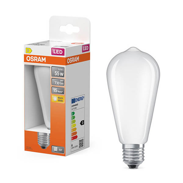 Osram LED lamp E27 | Edison ST64 | Mat | 2700K | 5.4W (60W) LOS01915 - 1