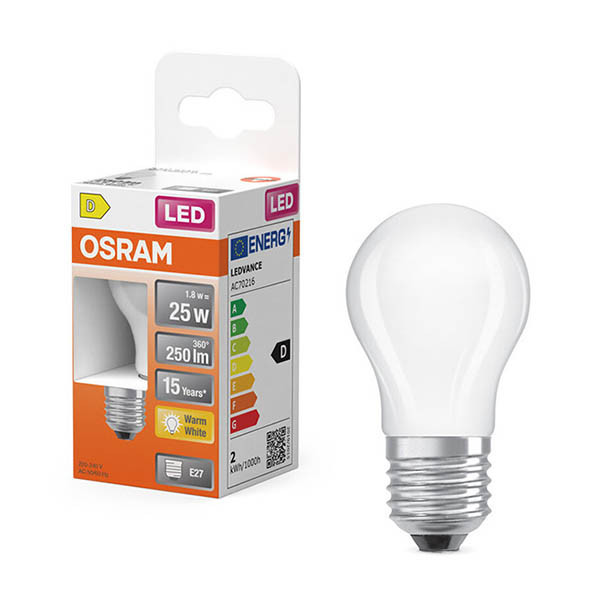 Osram LED lamp E27 | Kogel P45 | Mat | 2700K | 1.8W (25W) LOS01899 - 1