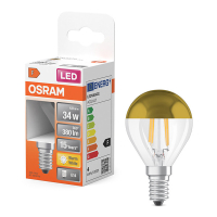 Osram ledlamp E14 | Kogel P45 | Filament | Kopspiegel | Goud | 2700K | 4W (34W) LOS01697