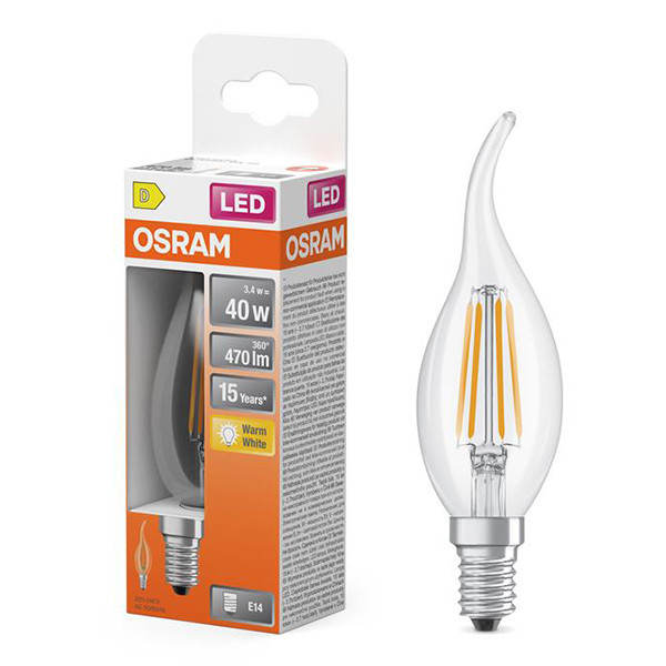 Osram ledlamp E14 | Sierkaars C35T | Filament | Helder | 2700K | 3.4W (40W) LOS01799 - 1