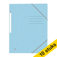 Aanbieding: 10x Oxford Top File+ elastomap karton pastelblauw A4