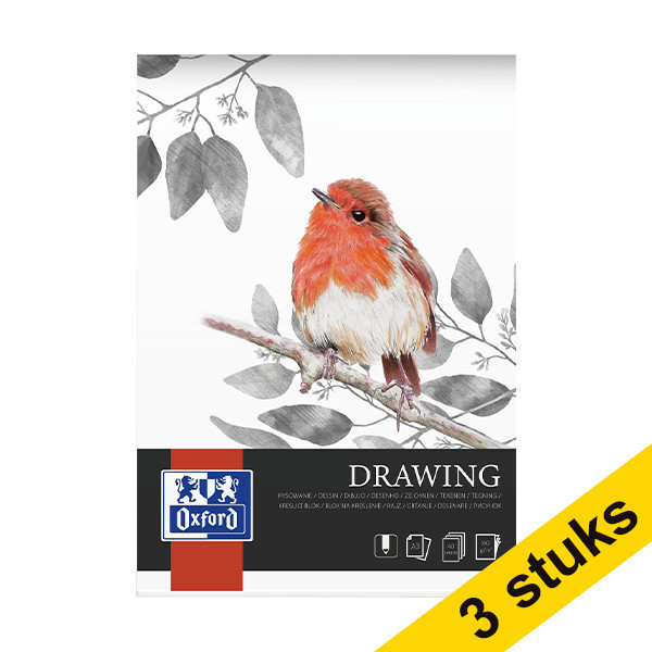 Aanbieding: 3x Oxford Drawing tekenblok A3 160 g/m² (40 vellen) 237657 - 1