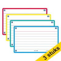 Aanbieding: 3x Oxford Flashcards gelijnd A7 assorti (80 stuks)