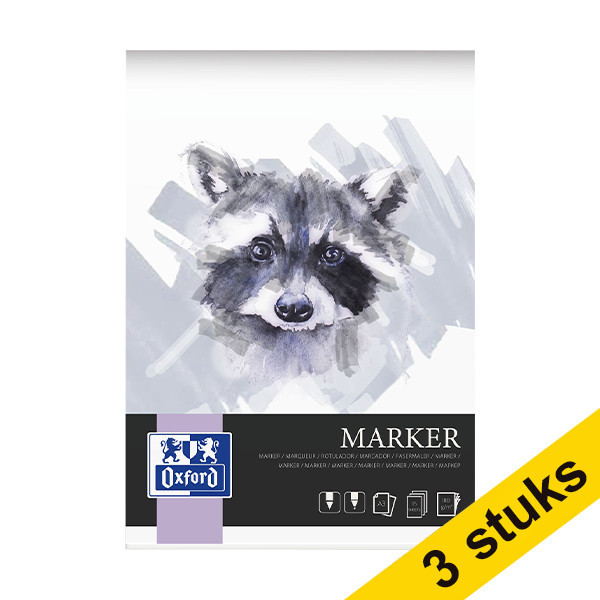 Aanbieding: 3x Oxford Marker tekenblok A3 180 g/m² (15 vellen) 237655 - 1