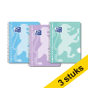 Aanbieding: 3x Oxford School spiraalschrift A4+ gelinieerd 90 grams 80 vel 23-gaats pastel (3 stuks) 260306 - 1