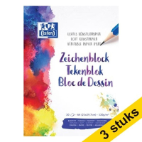 Aanbieding: 3x Oxford schetsboek A4 120 g/m² (20 vellen)