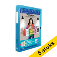 Aanbieding: 5x Oxford Polyvision documentenbox blauw 40 mm (personaliseerbaar)