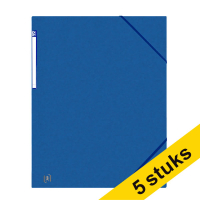Aanbieding: 5x Oxford Top File elastomap karton blauw A3