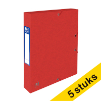 Aanbieding: 5x Oxford elastobox Top File+ rood 40 mm (300 vellen)