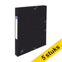 Aanbieding: 5x Oxford elastobox Top File+ zwart 25 mm (200 vellen)