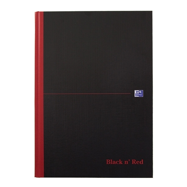 Oxford Black n' Red gebonden notitieboek A4 gelijnd 96 vellen 400047606 260008 - 1
