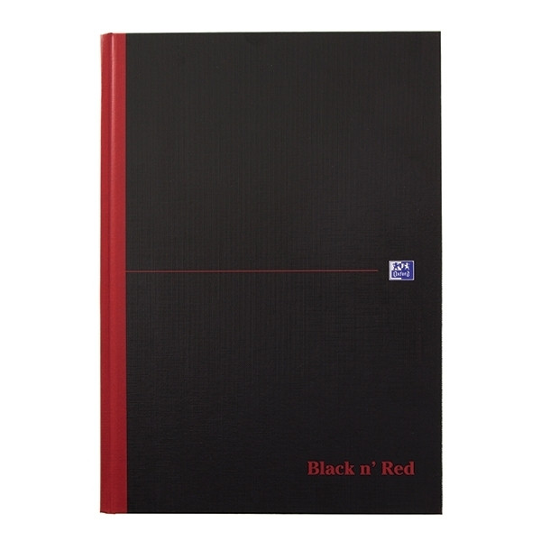 Oxford Black n' Red gebonden notitieboek A4 gelijnd 96 vellen 400047606 260008 - 1
