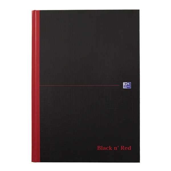 Oxford Black n' Red gebonden notitieboek A4 geruit 96 vellen 400047607 260009 - 1