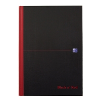 Oxford Black n' Red gebonden notitieboek A4 geruit 96 vellen 400047607 260009
