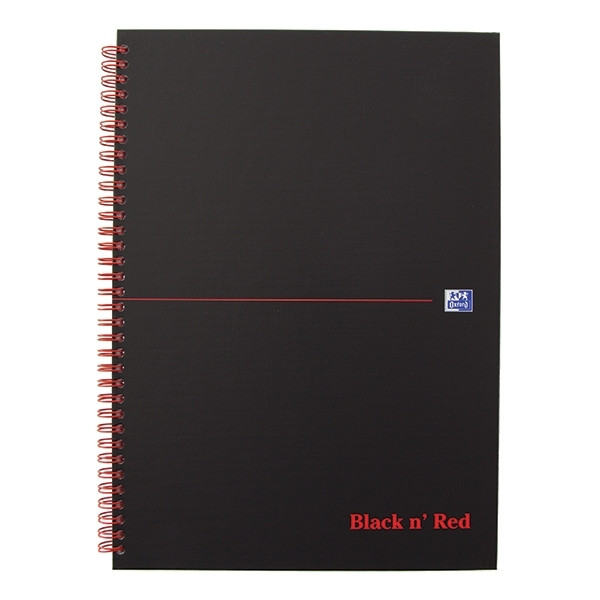 Oxford Black n' Red spiraalschrift A5 gelijnd 90 g/m² 70 vellen 400047651 260012 - 1