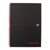 Oxford Black n' Red spiraalschrift karton A4 geruit 90 g/m² 70 vellen 400047609 260011