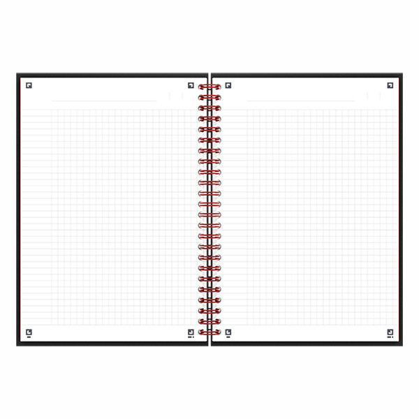 Oxford Black n' Red spiraalschrift karton A5 geruit 90 g/m² 70 vellen 400047652 260013 - 3