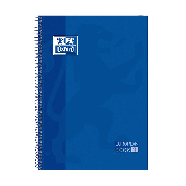 Oxford Classic spiraalschrift A4+ 90 g/m² 80 vellen gelijnd donkerblauw 400027583 260286 - 1