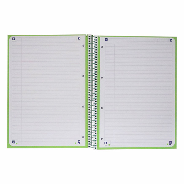 Oxford Classic spiraalschrift A4+ 90 g/m² 80 vellen gelijnd groen 400118238 260287 - 3