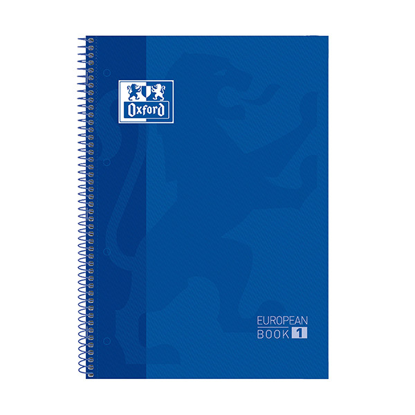 Oxford Classic spiraalschrift A4+ 90 g/m² 80 vellen geruit 5 mm donkerblauw 100430197 260294 - 1