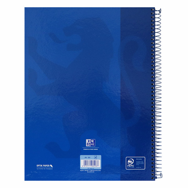 Oxford Classic spiraalschrift A4+ 90 g/m² 80 vellen geruit 5 mm donkerblauw 100430197 260294 - 2