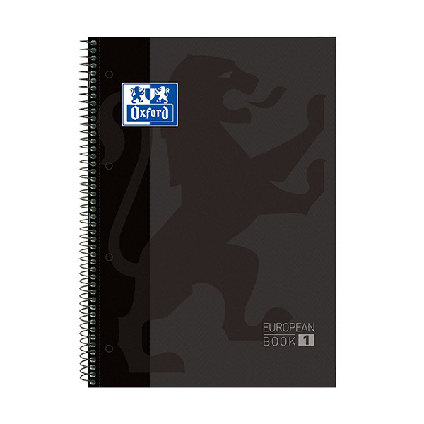 Oxford Classic spiraalschrift A4+ 90 g/m² 80 vellen geruit 5 mm zwart 100430269 260295 - 1