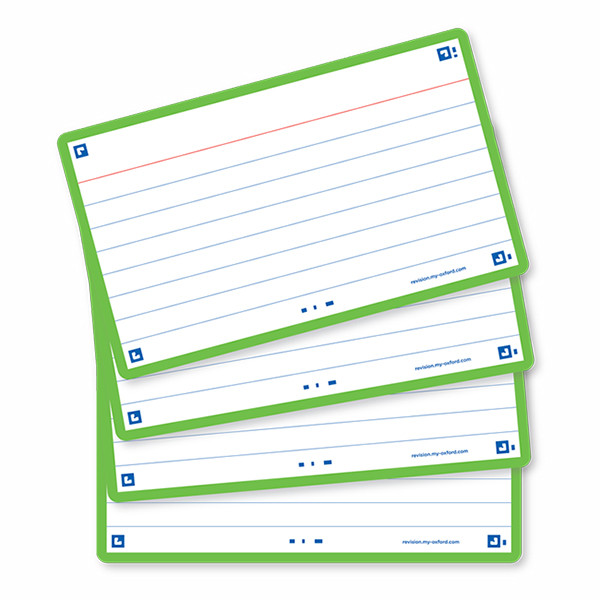 Oxford Flashcards gelijnd A7 groen (80 stuks) 400133884 260196 - 3