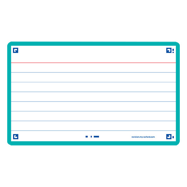 Oxford Flashcards gelijnd A7 mint (80 stuks) 400133885 260198 - 1