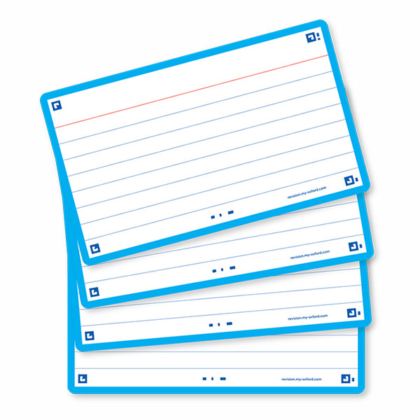 Oxford Flashcards gelijnd A7 turquoise (80 stuks) 400133876 260203 - 3