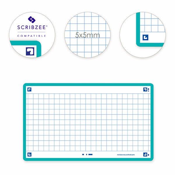 Oxford Flashcards geruit A7 mint (80 stuks) 400133873 260210 - 3