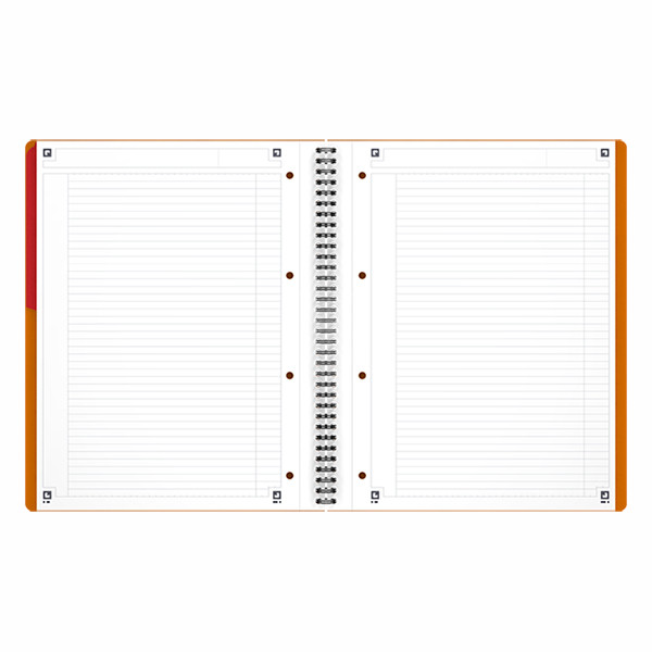 Oxford International Activebook spiraalschrift A4+ gelijnd 80 g/m² 80 vellen oranje 100102994 260039 - 2