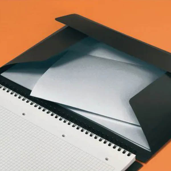 Oxford International Meetingbook A5+ gelinieerd 80 grams 80 vel oranje 4-gaats (5 stuks) 298378 - 3