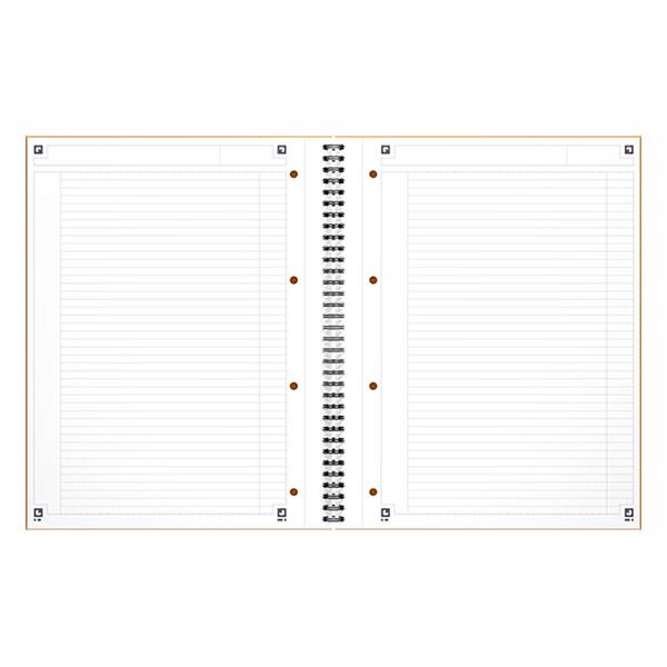 Oxford International spiraalschrift A4+ gelijnd 80 g/m² 80 vellen oranje 100104036 260000 - 2
