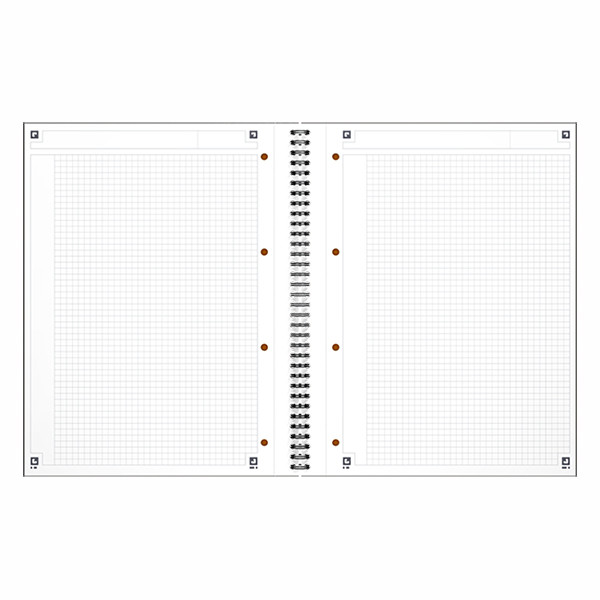 Oxford International spiraalschrift A4 geruit 80 g/m² 80 vellen grijs (4 gaten) 100103664 260001 - 2