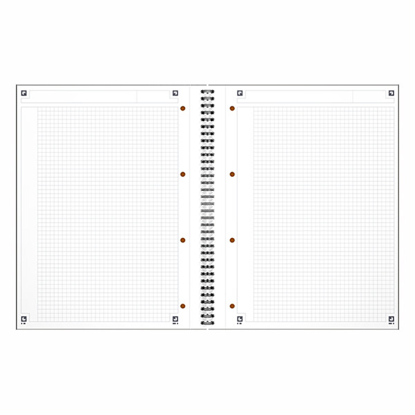 Oxford International spiraalschrift A4 geruit 80 g/m² 80 vellen grijs (4 gaten) 100103664 260001 - 2