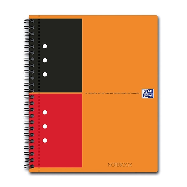 Oxford International spiraalschrift A5 gelijnd 80 g/m² 80 vellen oranje (10 gaten) 260002 - 1