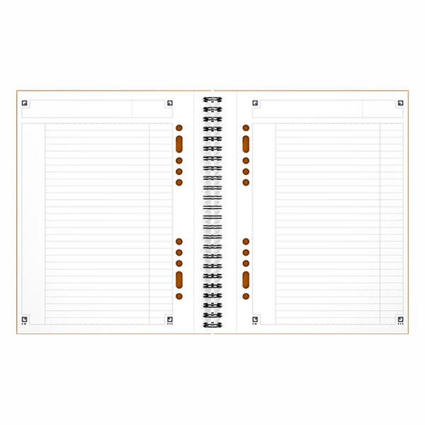 Oxford International spiraalschrift A5 gelijnd 80 g/m² 80 vellen oranje (10 gaten) 260002 - 2